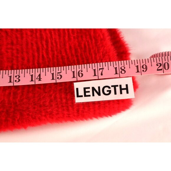 No Boundaries‎ Red Faux Fur Twist Front Sweater Size  XL (16-18) - Picture 11 of 13